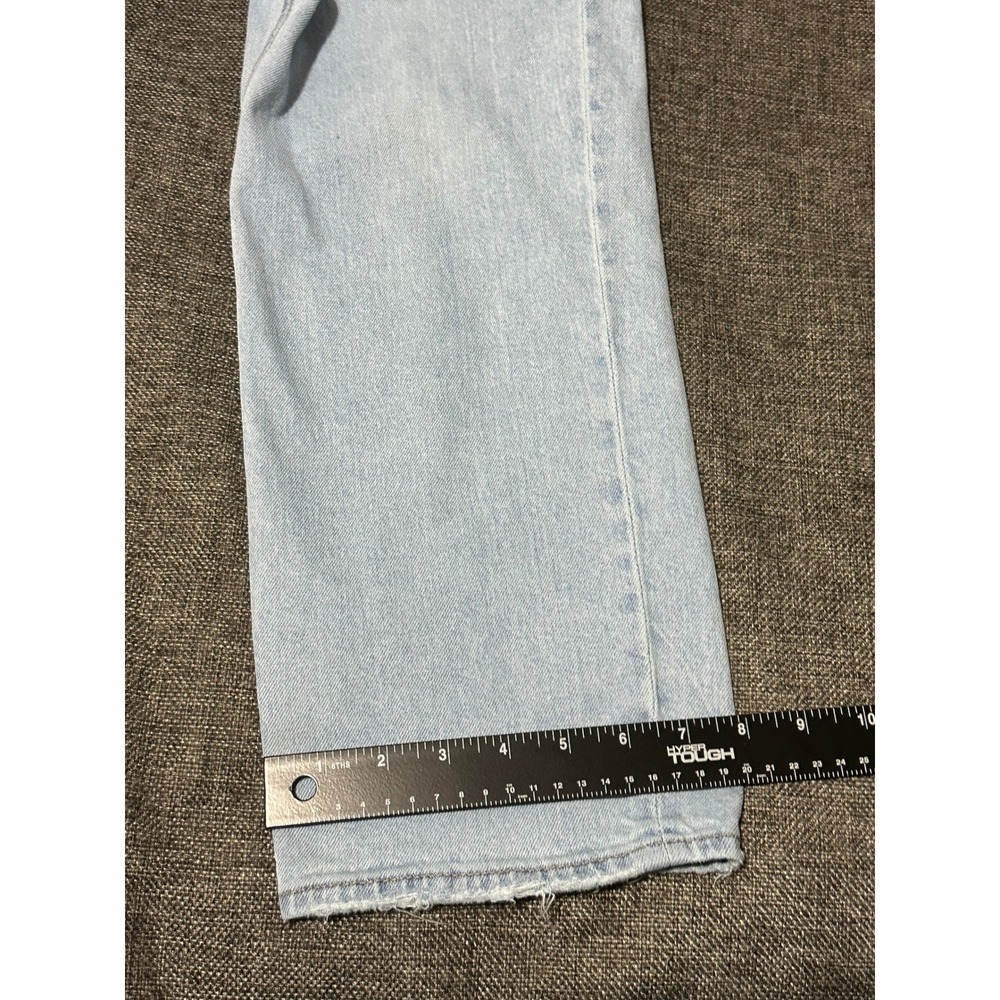 American Eagle Women's 8 Short Jeans Light Wash High Rise Straight Leg Stretch - Picture 5 of 13